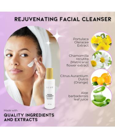 Buy La Vie Rejuvenating Facial Cleanser - Anti-Aging Face Wash with Caffeine & Aloe Vera for Women - Shipping Worldwide - 100ml/3.38Fl Oz - Buy Online on GoSupps.com