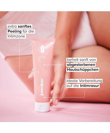 Juno & Me Intimate Pre-Shave Peeling | Vegan Exfoliator for Women - Prevent Ingrown Hairs & Smooth Skin | 100ml - Buy Online on GoSupps.com