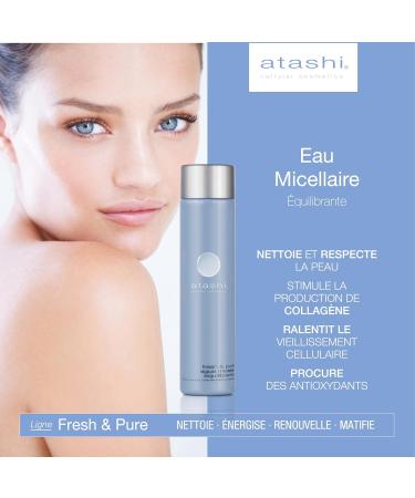 Atashi Fresh & Pure | Micellar Water for Face | Cleanses Soothes and Respects the Skin | Anti-aging | Facial Cleanser | Reduces Acne | Combination or Oily Skin | 150 ml - Buy Online on GoSupps.com