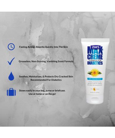 Zim's Max Diabetic Creme 4 oz - Fast-Acting Formula for Pain Relief - Buy Online on GoSupps.com