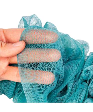 Arswin Long Handle Back Scrubber Loofah - Soft Nylon Mesh Sponge for Men & Women - Exfoliating Body Brush for Shower - Blue - Buy Online on GoSupps.com
