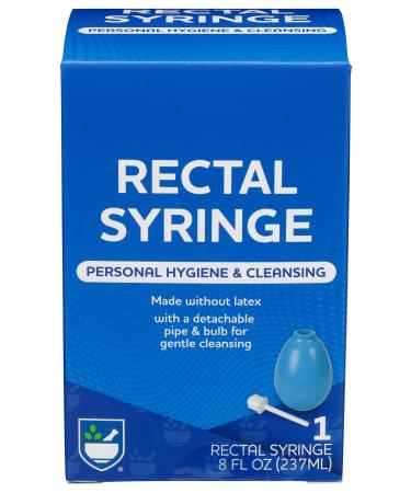 Rite Aid Rectal Enema Bulb - 1 Syringe (8 fl oz) Reusable Rectal Douche for Gentle Cleansing for Men and Women