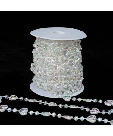 33 Feet Clear AB Crystal Beads Trim Acrylic Chain by The Roll for Wedding PartyÂ Decoration and DIY Craft(Colorful) Heart-Colorful SSHCOL-AB-007 - Buy Online on GoSupps.com