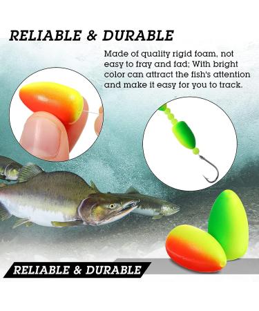 Skylety 60 Pieces Foam Bullet Fishing Snell Rig Floats for Trout Catfish Walleye - Yellow/Green/Red - Buy Online on GoSupps.com