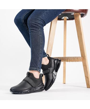 LARNMERN Women's Non Slip Work Shoes - Waterproof Kitchen Chef Shoes with Air Cushion for Restaurant & Food Service, Size 7, Black - Buy Online on GoSupps.com