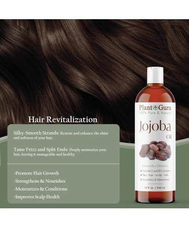 Jojoba Oil 32 fl. oz. Cold Pressed Unrefined - 100% Pure Natural Moisturizer For Skin Body Face And Hair Growth. Deeply Hydrating Carrier Oil For DIY Soap Making and Massage - Buy Online on GoSupps.com