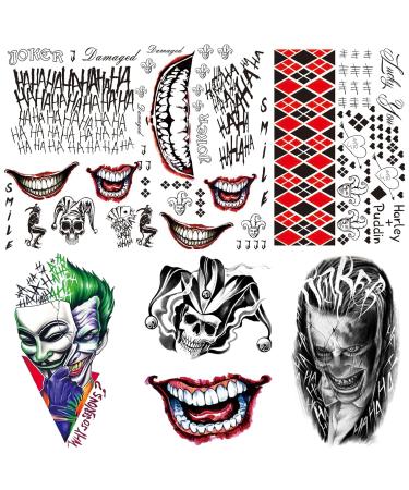 6 Large Sheets Halloween Temporary Tattoos  2 Styles Halloween Tattoos Stickers - Perfect for Halloween  Parties  Cosplay and Costumes
