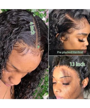 SUNTU 20 Inch Kinky Curly Lace Front Wig | HD Transparent Lace | Pre-Plucked with Baby Hair | Natural Hairline | Afro Human Hair Wig - Buy Online on GoSupps.com