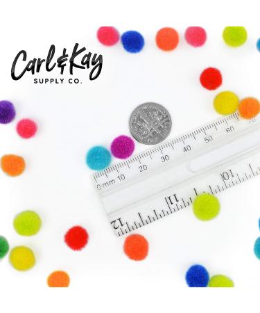1800 Small Pom Poms Balls Craft Supplies - Assorted Colored Fuzzy Mini 1cm Pom Poms - Buy Online on GoSupps.com