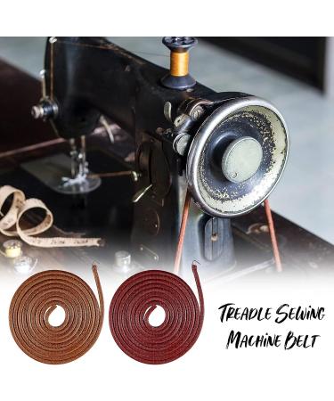 Sewing Machine Leather Belt Set - 4 Pieces 72 x 3/16 Inch with Hook | Universal Pedal Sewing Machine Replacement Parts and Accessories - Buy Online on GoSupps.com