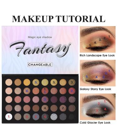 Professional 40-Shade Neutral Eyeshadow Palette - Matte, Shimmer, Warm Tones - Naked Nudes, Rose Gold, Smoky Brown - Pressed Powder Makeup Kit - Buy Online on GoSupps.com