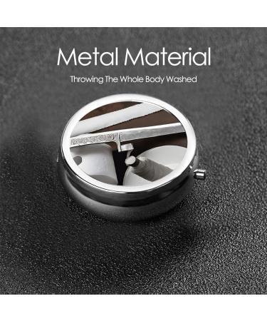 Japan Samurai Sword Mini Round Pill Box | 3 Compartment Travel Organizer | Portable Medicine Case for Home & Office - Buy Online on GoSupps.com