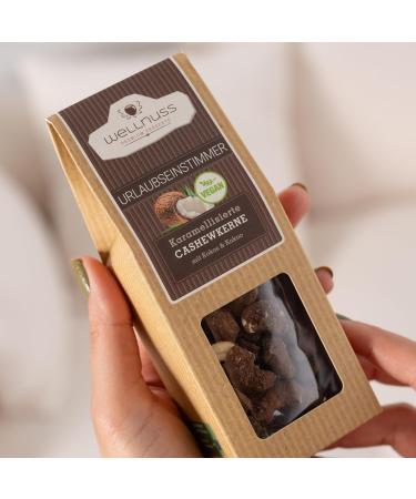 Wellnuss Ladiesnight Premium Vegan Gift Set for Women | 8 Caramelized Nut Snacks in Birch Wood Box - Perfect Gift Idea for Girlfriend Mother - Buy Online on GoSupps.com