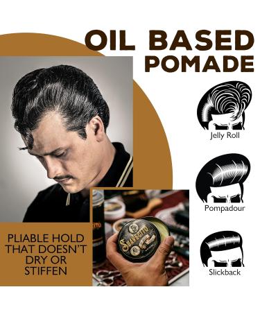 Suavecito Oil Based Pomade | Healthy Shine & Long Lasting Hold | Medium Hold for All Hair Types | 3oz/85g x 2 - Buy Online! - Buy Online on GoSupps.com