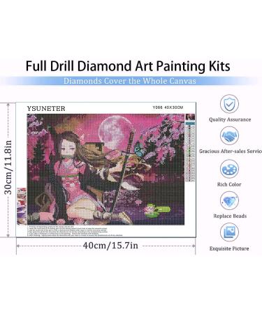 Demon Slayer Diamond Art Painting Kit for Adults - Anime Round Full Drill DIY Diamond Painting Gem Craft Kit - Perfect for Beginners - Paint with Diamonds Adult Crafts - Demon Slayer 2 Theme - Buy Online on GoSupps.com
