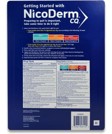 Nicoderm CQ Step 2 - 3 Week Kit | 21 Clear Nicotine Patches - Buy Online on GoSupps.com