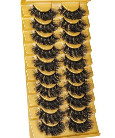 Goddenus 8D 20mm C Curl Mink Lashes - 10 Pairs of Wispy, Fluffy and Natural Looking Reusable Fake Eyelashes - Buy Online on GoSupps.com