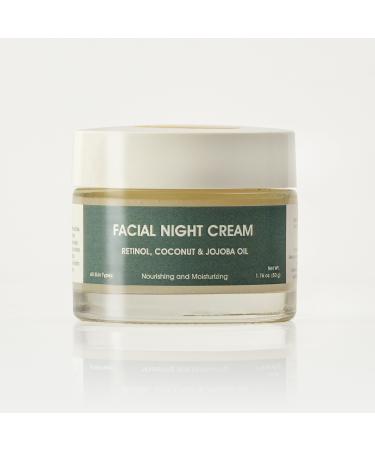 Limoux Moisturizing Night Cream -1.7 oz-Anti Aging Nourishing -Retinol Coconut Jojoba-All Skin Types-Paraben Free Cruelty Free Vegan