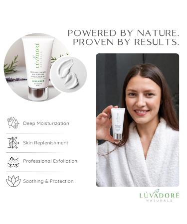 Luvadore Naturals Microdermabrasion Facial Scrub Skin Polishing Exfoliating Face Scrub Gentle Face Exfoliator with Shea Butter Vitamin E Hydrating and Smoothing Formula for Wrinkles Scars - Buy Online on GoSupps.com