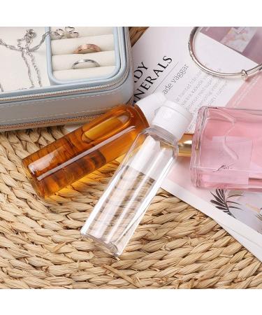 Set of 25 Clear 2oz Plastic Flip Cap Bottles for Travel - Refillable Cosmetic Containers for Shampoo, Soap, Lotion, Cream - 60ml Air Flight Travel Bottles - Buy Online on GoSupps.com