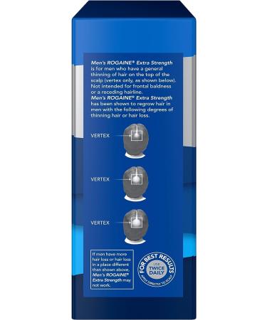 Men's Rogaine Extra Strength 5% Minoxidil Topical Solution - 3-Month Supply for Hair Loss and Regrowth - Buy Online on GoSupps.com