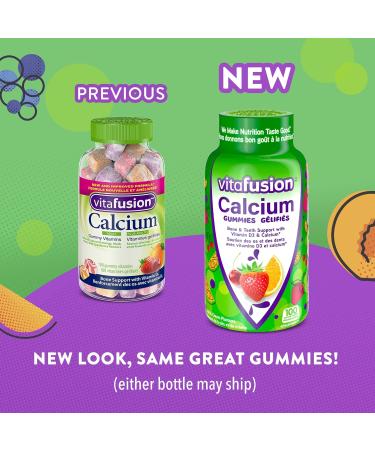 Vitafusion Calcium Adult Vitamin Gummies Strong Bones and Teeth Prevents Osteoperosis Muscle Function 100 Count (1.5-Month Supply) Packaging May Vary - Buy Online on GoSupps.com