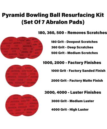 bowlingball.com Total Bowling Ball Resurfacing Kit - Set of 7 Abralon Pads + Monster Tac - Buy Online on GoSupps.com