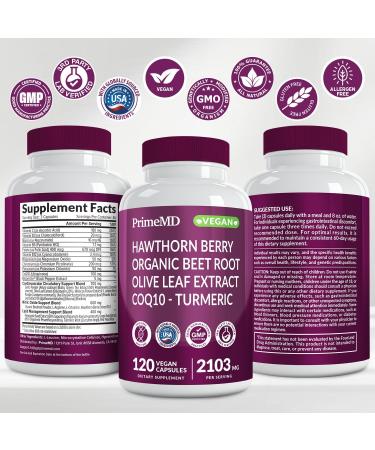 26-in-1 Nitric Oxide Supplement - Heart & Circulation Support with CoQ10, Turmeric, Organic Beet Root, Hawthorn Berry & Garlic - 2103mg per Serving (120ct) 120 Count (Pack of 1) - Buy Online on GoSupps.com