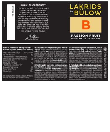 Lakrids by B low B - Passion Fruit 125g | Gourmet Danish Licorice Balls | Sweet Chocolate & Passion Fruit Treats - Buy Online on GoSupps.com