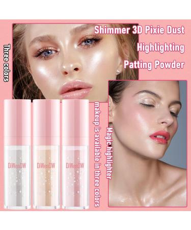 3 Colors Polvo De Hada Magic Highlighter Makeup Glitter Powder for Face & Eye Shimmer Three-Dimensional Fairy Dust Highlight Patting Powder Halloween Sparkling Body Contouring Highlight Makeup Stick - Buy Online on GoSupps.com