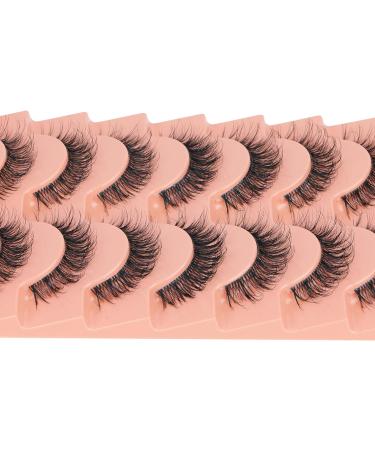 Goddvenus 14mm CC Curl Russian Strip Lashes - Natural Wispy Fluffy False Eyelashes - Buy Online on GoSupps.com