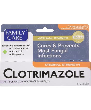 Family Care Clotrimazole Anti Fungal Cream 1% USP - 10 Pack (1oz) | Compare to Lotrimin - Buy Online on GoSupps.com