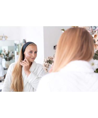 Mulberry Silk Spa Headband for Women - Adjustable, Black Beauty Hairband for Skincare, Makeup, and Washing Face - Ideal for Thick or Curly Hair - Buy Online on GoSupps.com