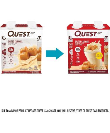 Quest Protein Shake Salted Caramel 4 Count(Pack of 3) and Tortilla Style Protein Chips Variety Pack Nacho Cheese Loaded Taco Chili Lime 12 Count - Buy Online on GoSupps.com
