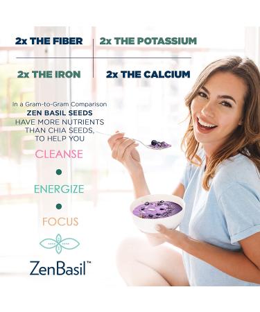 Organic Zen Basil Seeds - Non-GMO  Gluten-Free & Vegan - 14oz | Keto & Paleo Friendly - Buy Online on GoSupps.com