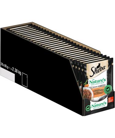 SHEBA Nature's Collection in Jelly - High-quality wet cat food with turkey in a portion bag - 28 x 85g