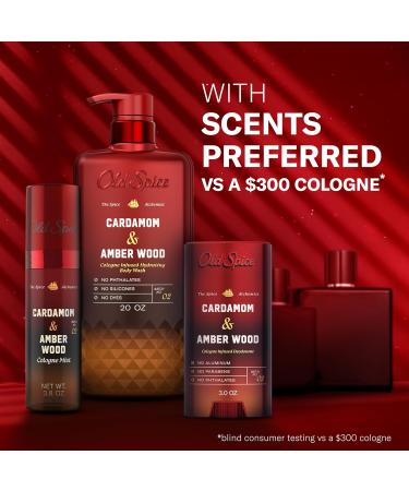 Old Spice Body Wash for Men The Spice Alchemist Collection 24/7 Cologne Infused Hydration No Trade Off Formula Free of Phthalates Silicones & Dyes Cardamom + Amber Wood Scent 20 oz - Buy Online on GoSupps.com