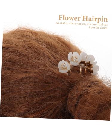 minkissy Petal Hairpin Jade Hair Forks Jade Hair Clip Hair Hanfu Hair Accessories Jade Hair Chopstick Retro Headpiece French Pin Women Hair Chopstick Bride Costume Hosta White - Buy Online on GoSupps.com