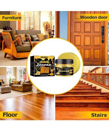 Furniture Beeswax Polish 80g Portable Wood Furniture Cleaner Polish | Flexible Beeswax Furniture Polish Restorer Furniture Cleaner and Polish for Wood Doors Chairs Floors Besreey - Buy Online on GoSupps.com
