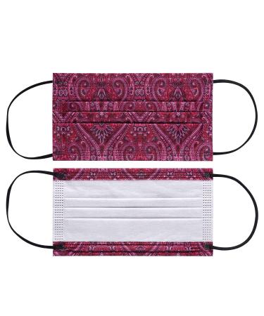 NU R Paisley 3 Ply Disposable Face Mask with Filter Layer and Elastic Earloop - 10 pcs | Retail Sealed Bags | PAISLEY-013 - Buy Online on GoSupps.com
