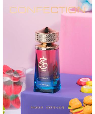 Paris Corner | Khair Confection EDP 3.4 Fl Oz | Sweet Candy Scent Perfume for Men & Women | Indulge in Luscious Pear Whipped Cream Jasmine & Vanilla Notes - Buy Online on GoSupps.com