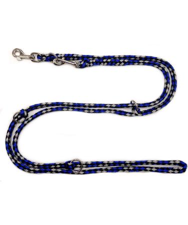 Elropet Dog leash Double Leash Practice line for medium dogs up to 45 kg over 39 colors very stable (3.50 m New York) 3.50 m black and gray-blue