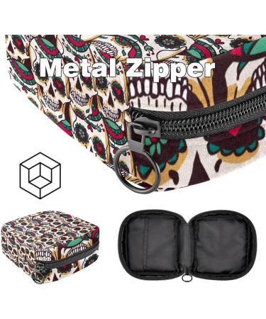 Vintage Skull Mexico Panty Liners and Menstrual Pads - Small Period Bag for Travel - Multi-colored - Buy Online on GoSupps.com