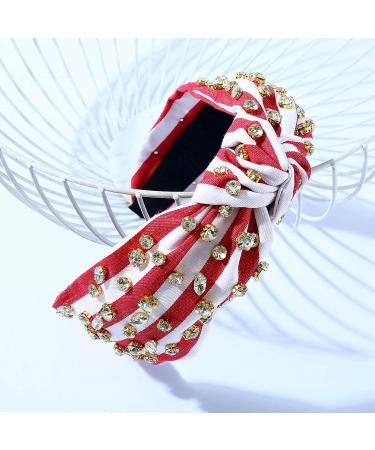 FEDANS Red Jeweled Headband for Women - Twist Bohemian Hair Accessory - Buy Online on GoSupps.com
