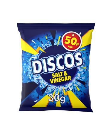 Discos Crisps 30 x 30g PMP (Salt & Vinegar Flavour)