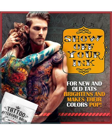 Inkorporated Premium Tattoo Aftercare Balm - 2oz - Soothes Itching & Swelling, Speeds Healing - 100% Natural - Restores & Brightens Ink - Buy Online on GoSupps.com