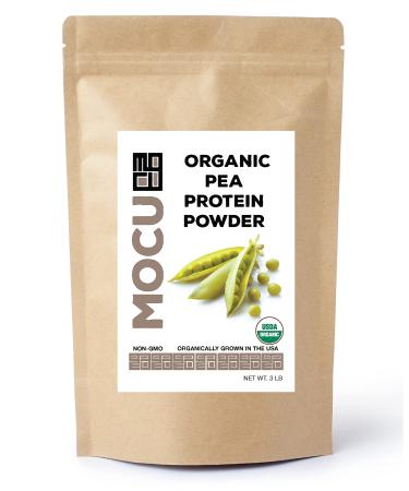 Certified Organic US Grown Pea Protein I 80% I Batch Tested for Heavy Metals I 3 LBS I Packaged Daily