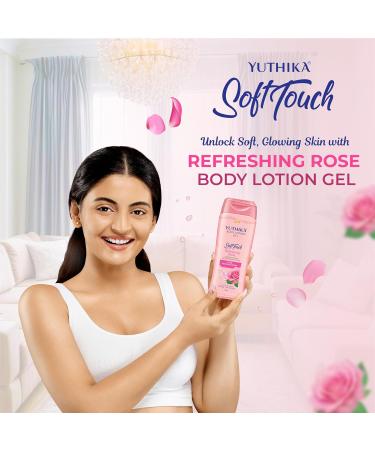 Yuthika Refreshing Rose Body Lotion Gel 100ml - Lightweight Moisturizer for All Skin Types | Summer & Winter Hydration - Buy Online on GoSupps.com