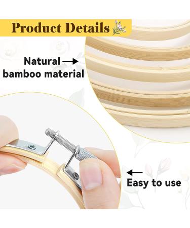 Aoibrloy 5-Piece Bamboo Embroidery Hoop Set - 5 to 10 Inch Circle Cross Stitch Rings for Sewing - Buy Online on GoSupps.com