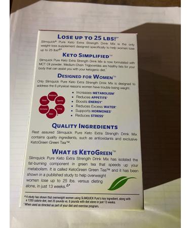 Slimquick Pure 3x Extra Strength Mixed Berry Drink Mix for Women - Metabolism Support, Appetite Control, Weight Goals, AlloPure Green Tea, Caffeine, Chaste Tree, Rhodiola Extract - 26 Count - Buy Online on GoSupps.com